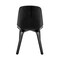 Armen Living Brinley Gray Faux Leather and Black Wood Dining Room Accent Chair LCBNSIBLGR - alternate 3